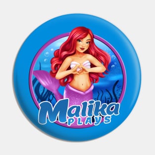 MalikaPlays Loves You Blue Logo Pin