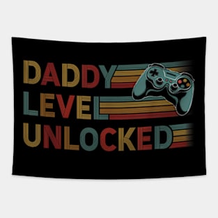 New Dad Level Unlocked Gaming Gamer dad Tapestry