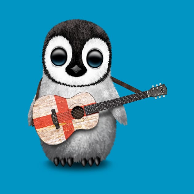 Baby Penguin Playing English Flag Guitar by jeffbartels