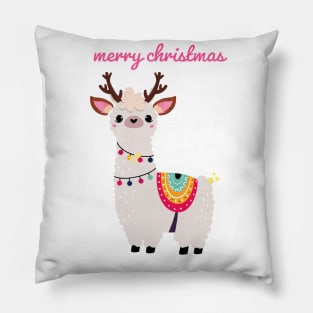 lama Christmas Pillow