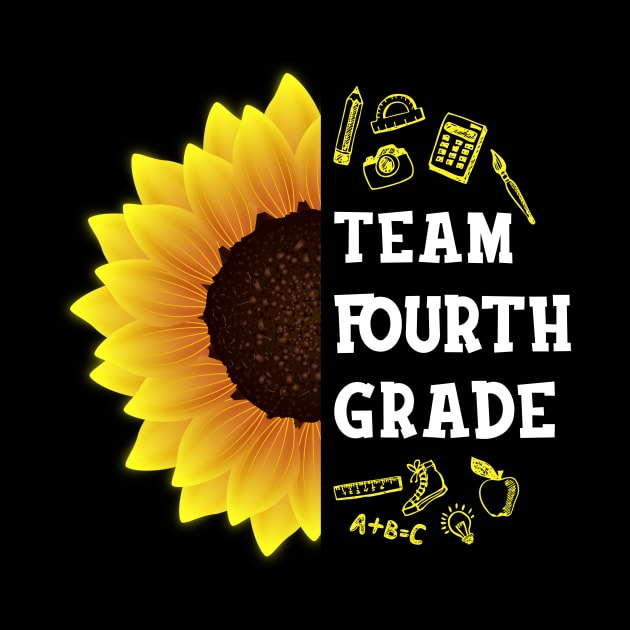 Team Fourth Grade Shirt First Day Preschool Back to School Sunflower Gift by hardyhtud