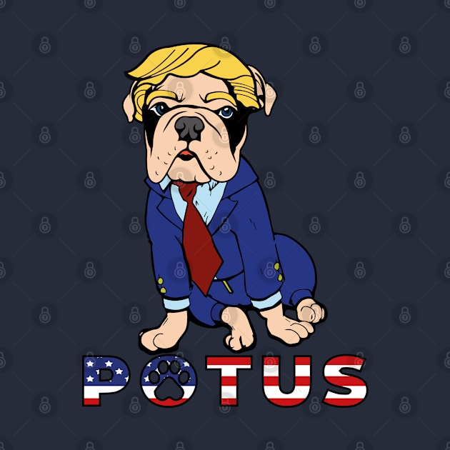 Bulldog Trump Potus President by mikels