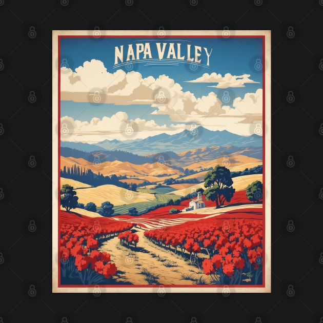 Napa Valley United States of America Tourism Vintage Poster by TravelersGems