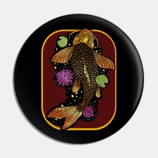 Koi Fish Stylized Pin