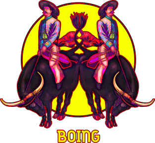 Boing Rodeo Bounce Fantasy Cowboy Magnet