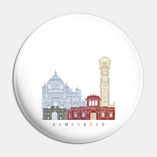 Ahmedabad skyline poster Pin