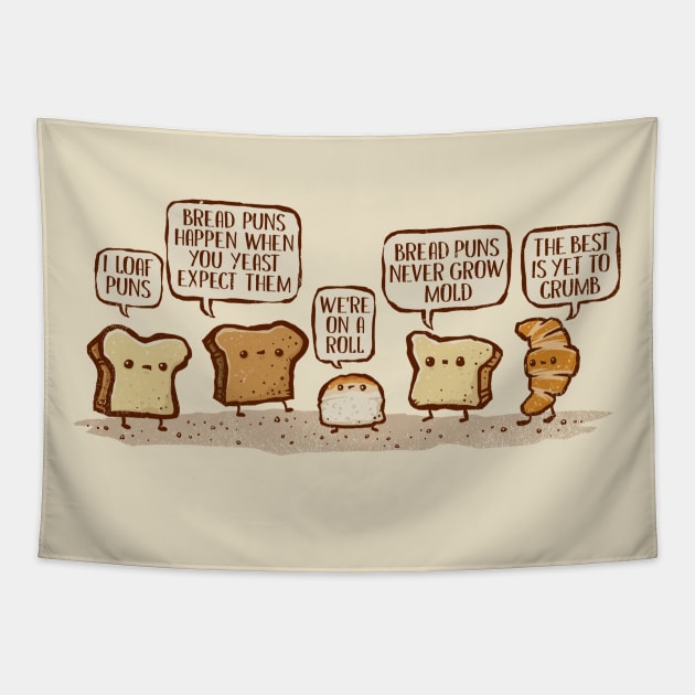 I Loaf Bread Puns Tapestry by kg07_shirts