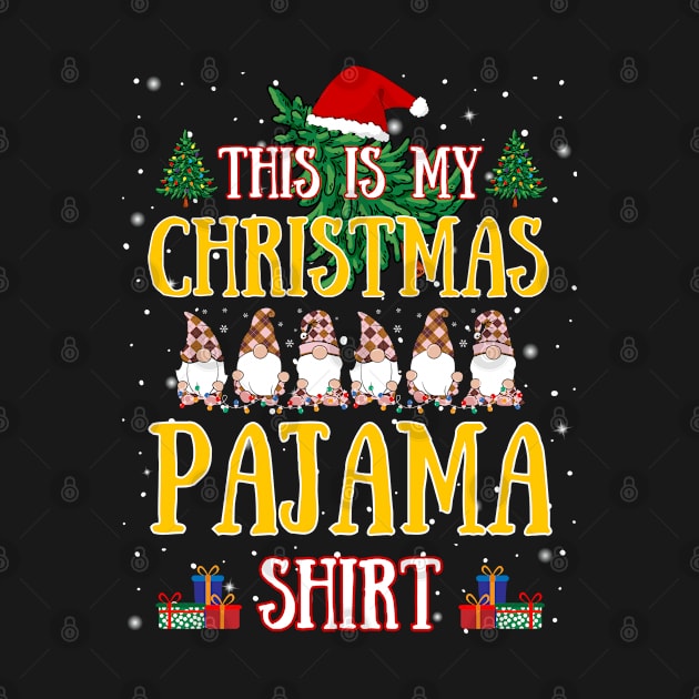 Funny Plaid Christmas Gnomes This Is My Christmas Pajama by egcreations