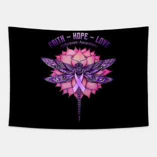 Butterfly Faith Hope Love Alzheimer Awareness Gift Tapestry