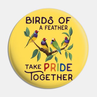 BIRDS OF A FEATHER - TAKE PRIDE TOGETHER Pin