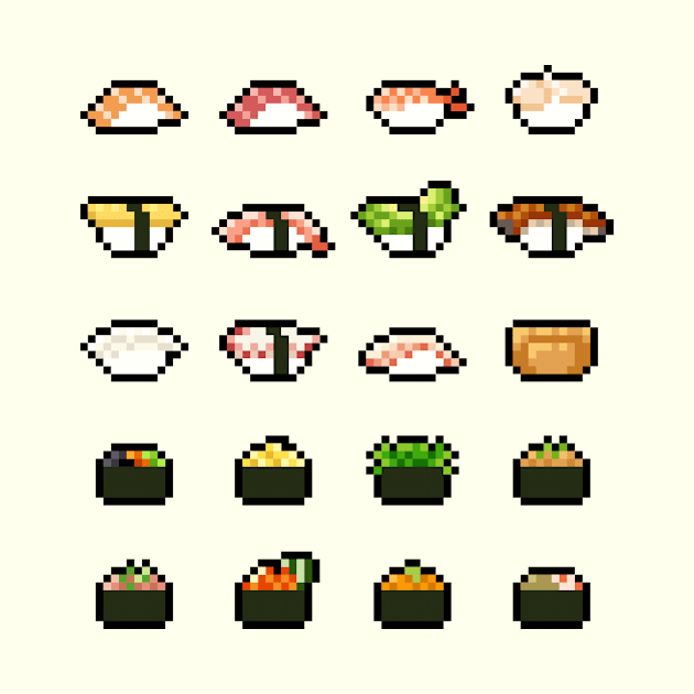Pixel Sushi by norinoko