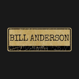 Aliska text black retro - Bill Anderson T-Shirt