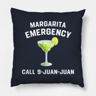 Margarita Emergency Mexican Fiesta Funny Cinco de Mayo Pillow