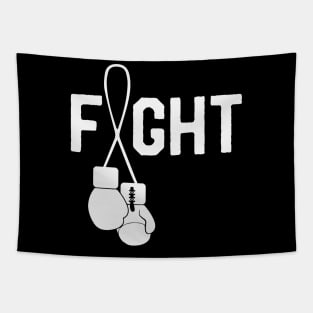 Cute Lung Cancer Awareness Ribbon Month Day Survivor Tapestry