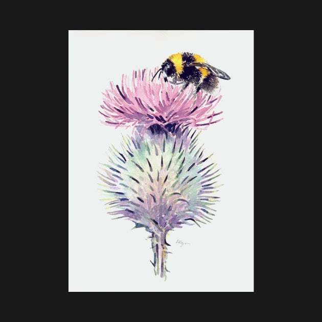 Bumblebee on a Scottish Thistle by arlyon