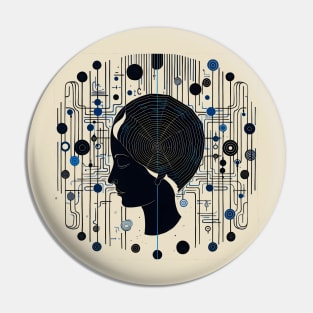 Brain structures - Surreal art Pin