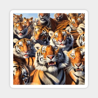 Tiger Cat Wild Nature Funny Happy Humor Photo Selfie Magnet