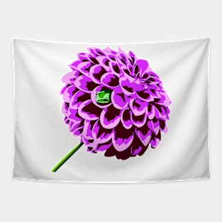 Frog in purple flower Tapestry