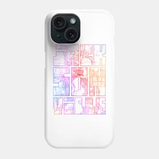 Jacksonville, USA City Map Typography - Colorful Phone Case