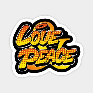 Love & Peace - Graffiti Style Magnet