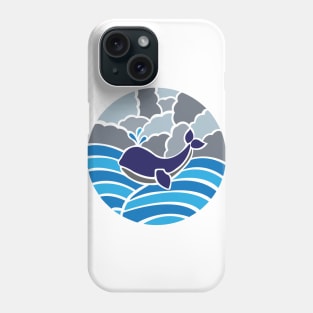 Sea Whale mosaic (Full size) Phone Case