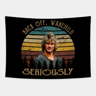 Retro art warchild movie break art Tapestry