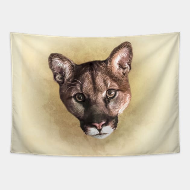 Mountain lion Tapestry by Guardi