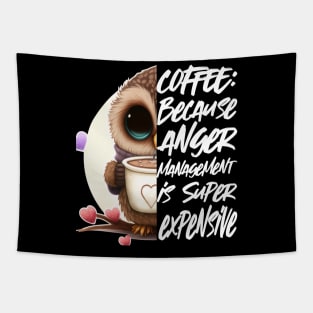 Coffee and Anger Management- Funny Coffee Quote, Coffee Tapestry