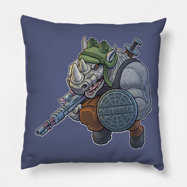 Rocksteady is Ready! Pillow by JENNEX