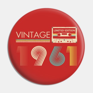 Vintage 1961 Limited Edition Cassette Pin