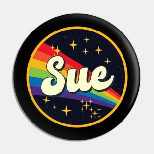 Sue // Rainbow In Space Vintage Style Pin