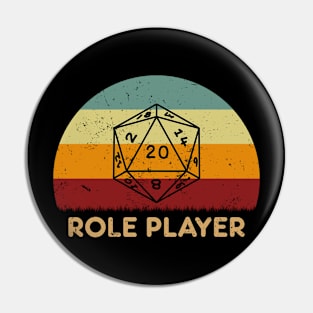 Retro Sunset - Dungeons And Dragons Role Player Pin