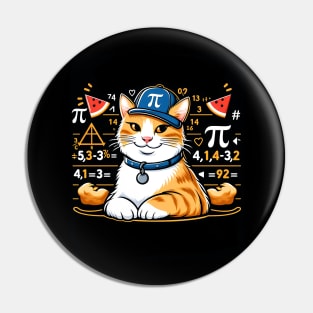 Cat Pi Day Funny Math Pin