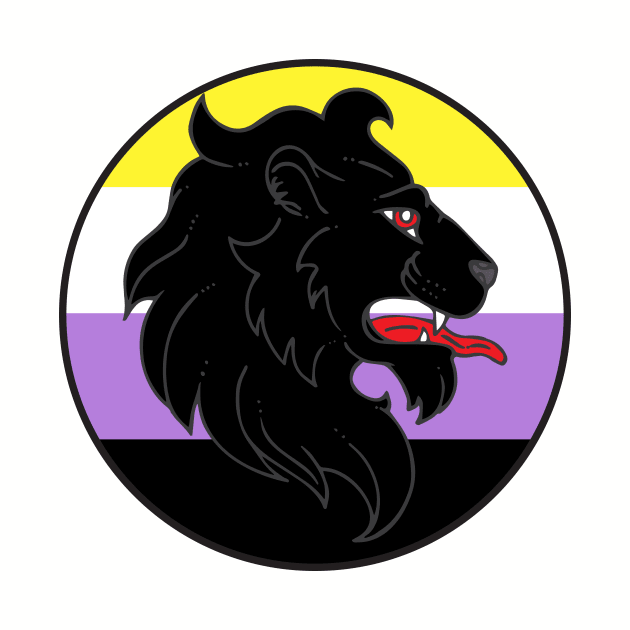 An Tir Pride - Nonbinary - Populace Badge Style 1 by Yotebeth