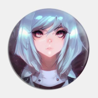 Uniquely Kawaii: Cute Anime Girl Showcases Otaku Love with Her Unique Style and Pastel Colors Pin