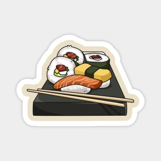 Sushi cartoon illustration Magnet