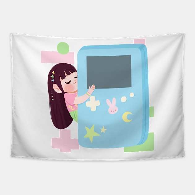 Gamer Girl Tapestry by Lobomaravilha