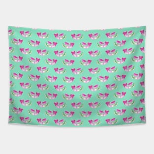 Watermelon Axolotl Pattern Tapestry