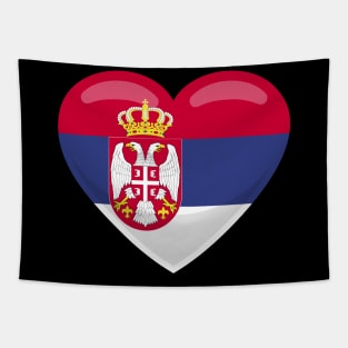 Serbia Flag Heart Tapestry