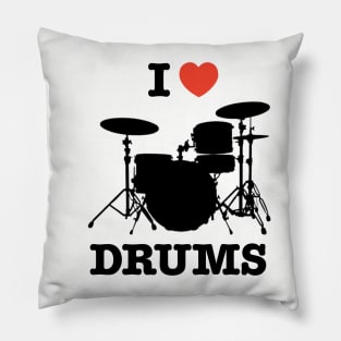 I Love Drums Pillow