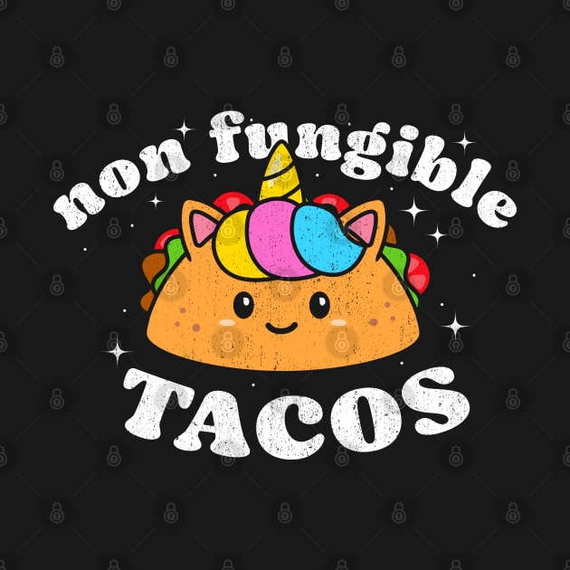Cute Non Fungible tacos Unicorn nftacos mexican food by opippi