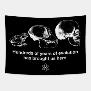 "Hundreds of years of Evolution" Funny Science Joke Shirt Tapestry