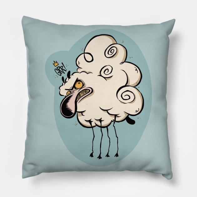 Angry Sheep Pillow by westinchurch