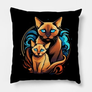 Tonkinese Cat Fathers Day Pillow