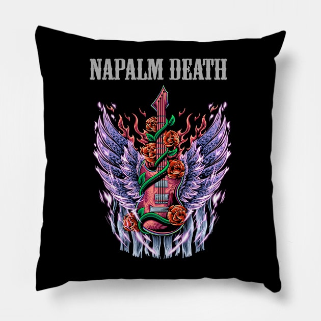 NAPALM DEATH BAND Pillow by Bronze Archer