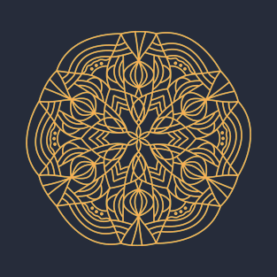 Luxury Gold Mandala Art T-Shirt