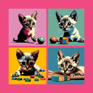 Singapura Cat Pop Art - Cute Kitties T-Shirt