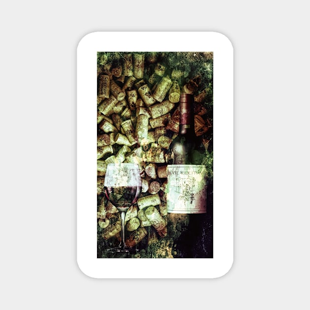 French Red Wine Magnet by JimDeFazioPhotography