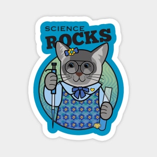 Science Rocks Siamese Cat Student Magnet