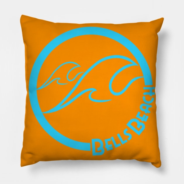 Bells Beach Pillow by PanicMoon